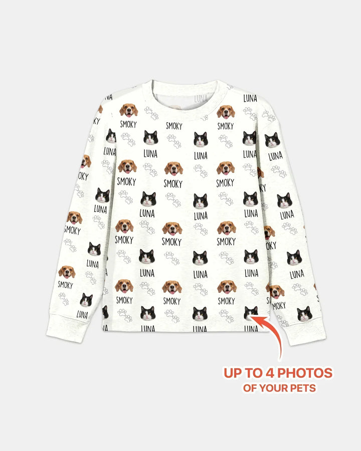 Custom Name and Pet Photos Bamboo Men's Pajama Set