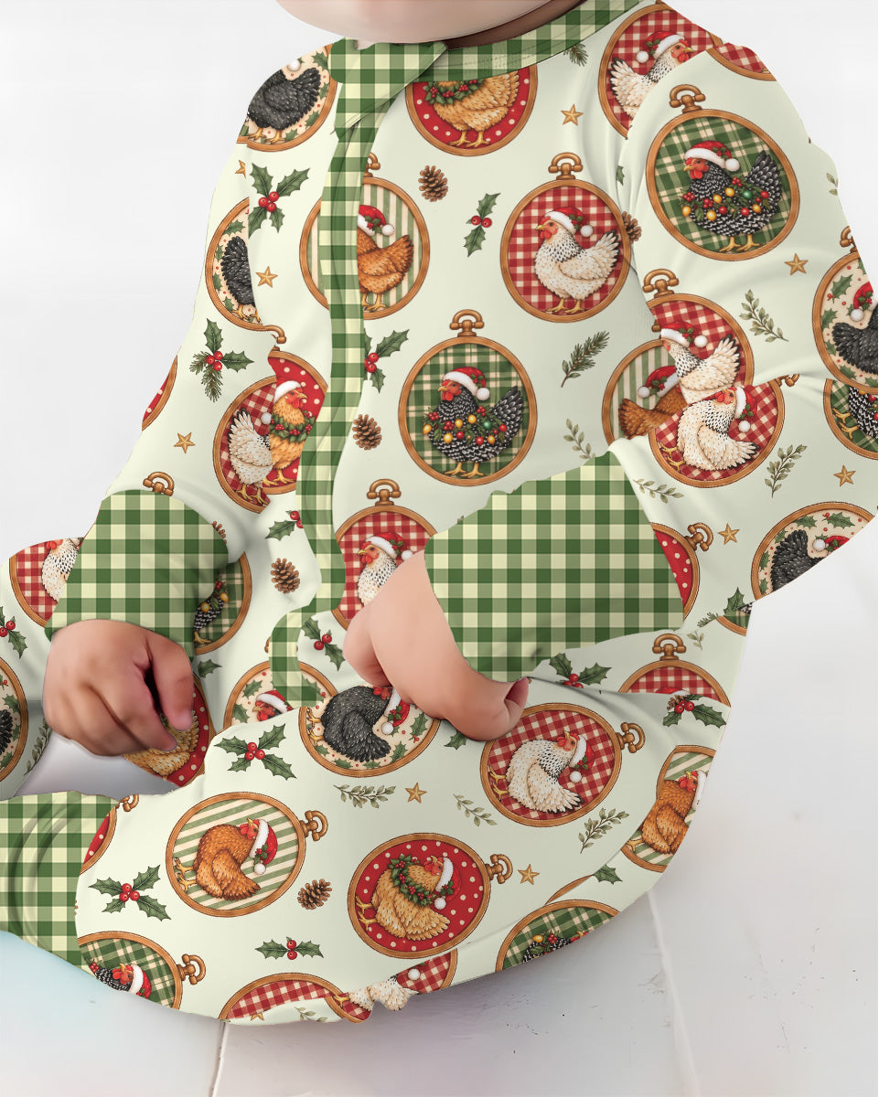 Chicken Merry Clucking Christmas Bamboo Convertible Zippy