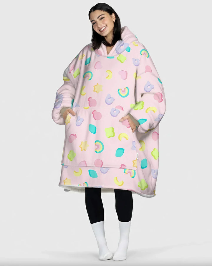 Pastell Lucky Charms Tragbare Bambus Decken-Kapuzenjacke