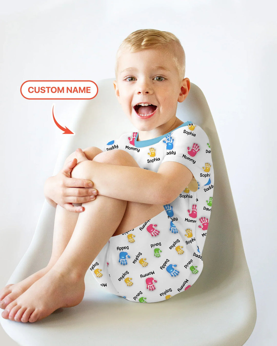 Zweiteiliges Pyjama-Set mit kurzen Ärmeln und Shorts im Sommer-Design