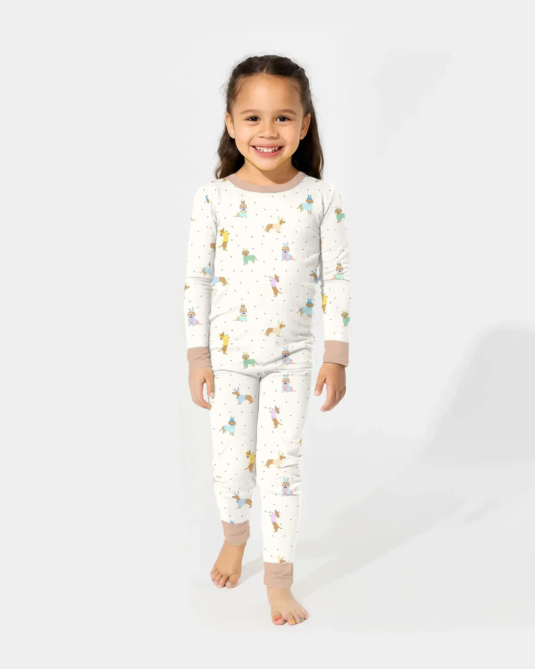 Zweiteiliges Langarm-Pyjama-Set mit Sommerfrüchten