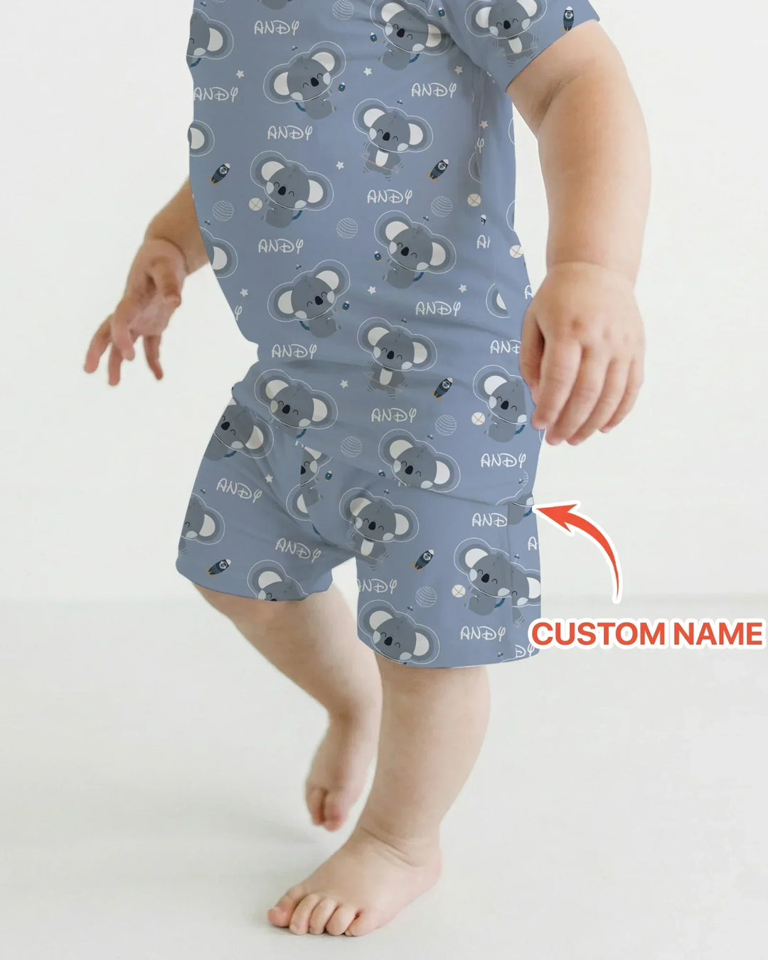Zweiteiliges Pyjama-Set mit kurzen Ärmeln und Shorts im Sommer-Design