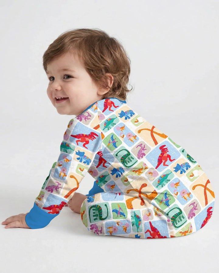 Rainbow Dino Friends Family Matching Bamboo Convertible Zippy