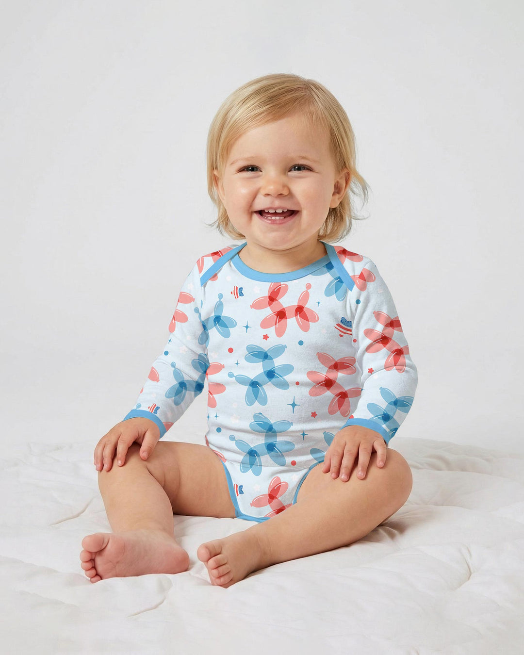 Gerippte Babykleidung mit individuellem Foto - Weich &amp; Skizzenhaft