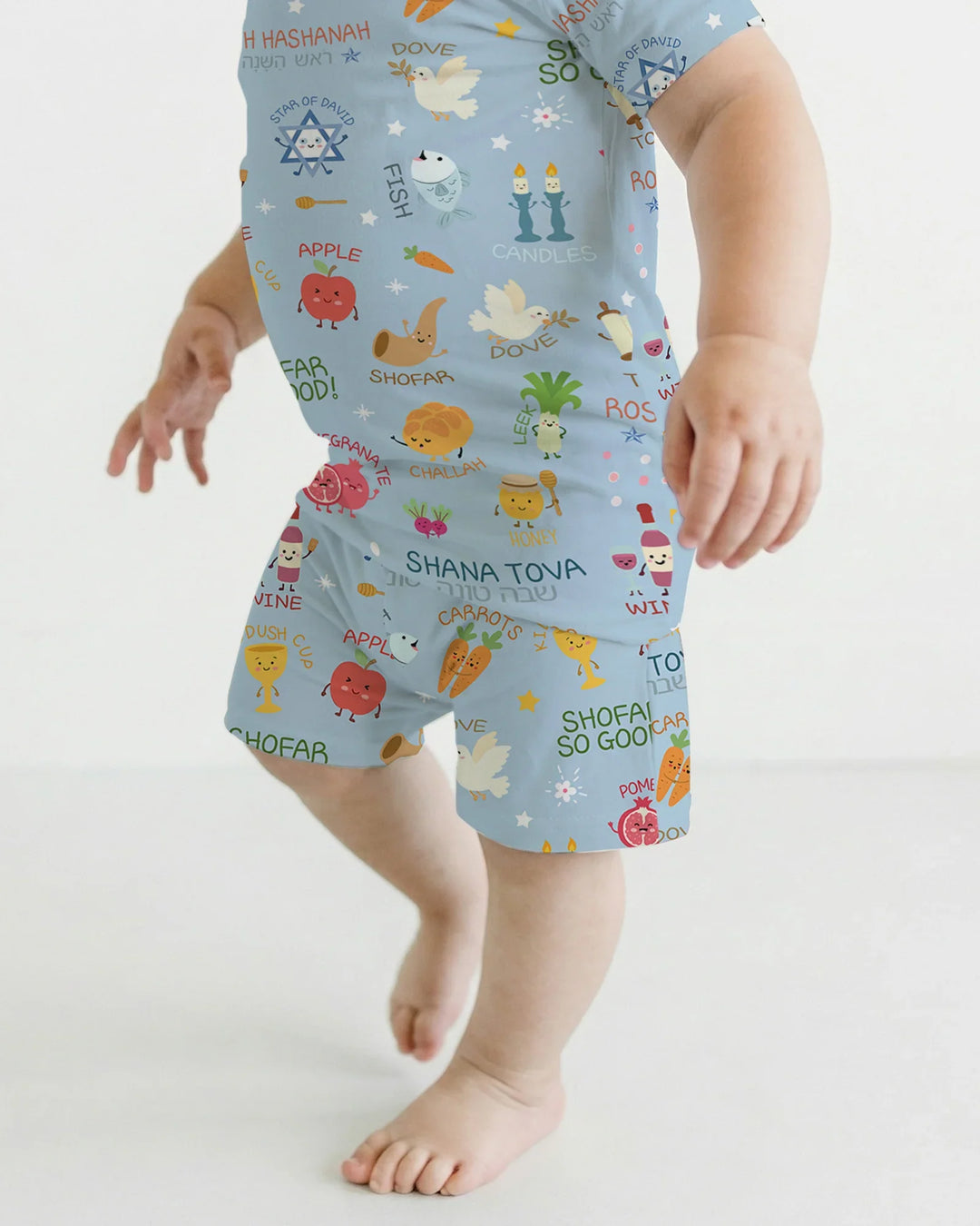 Schlafanzug-Set zweiteilig, kurze Ärmel, kurze Hose, Bambus