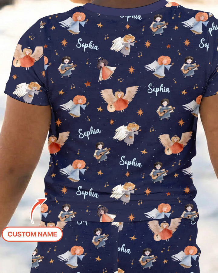 Zweiteiliges, kurzärmliges Pyjama-Set mit Marienkäfern
