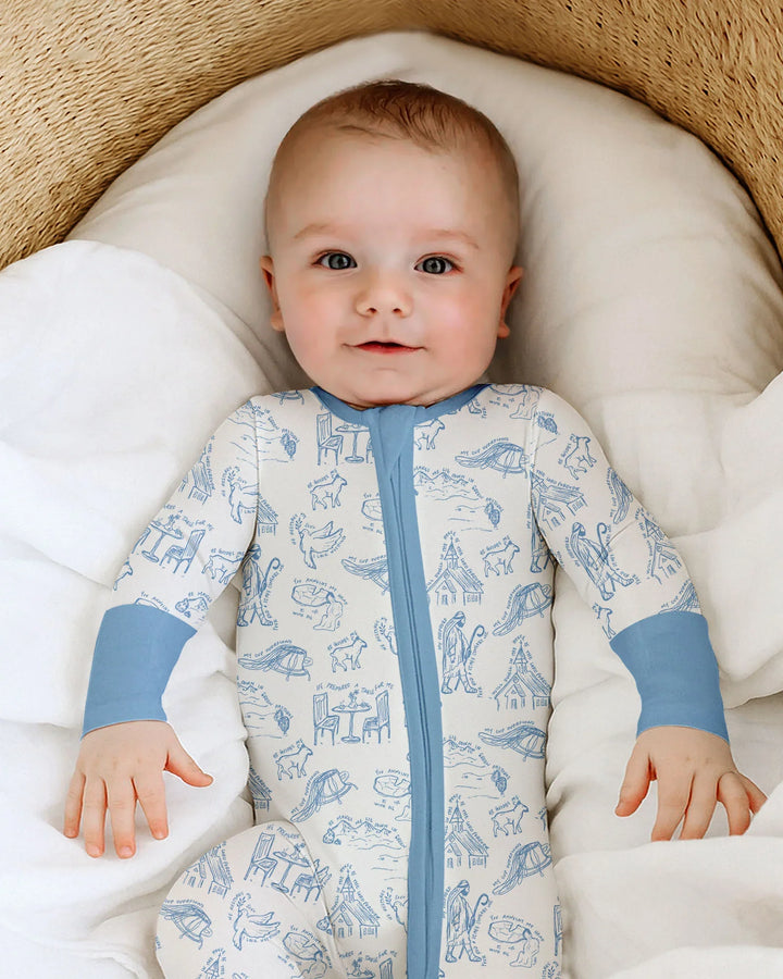 Gerippte Babykleidung mit individuellem Foto - Weich &amp; Skizzenhaft