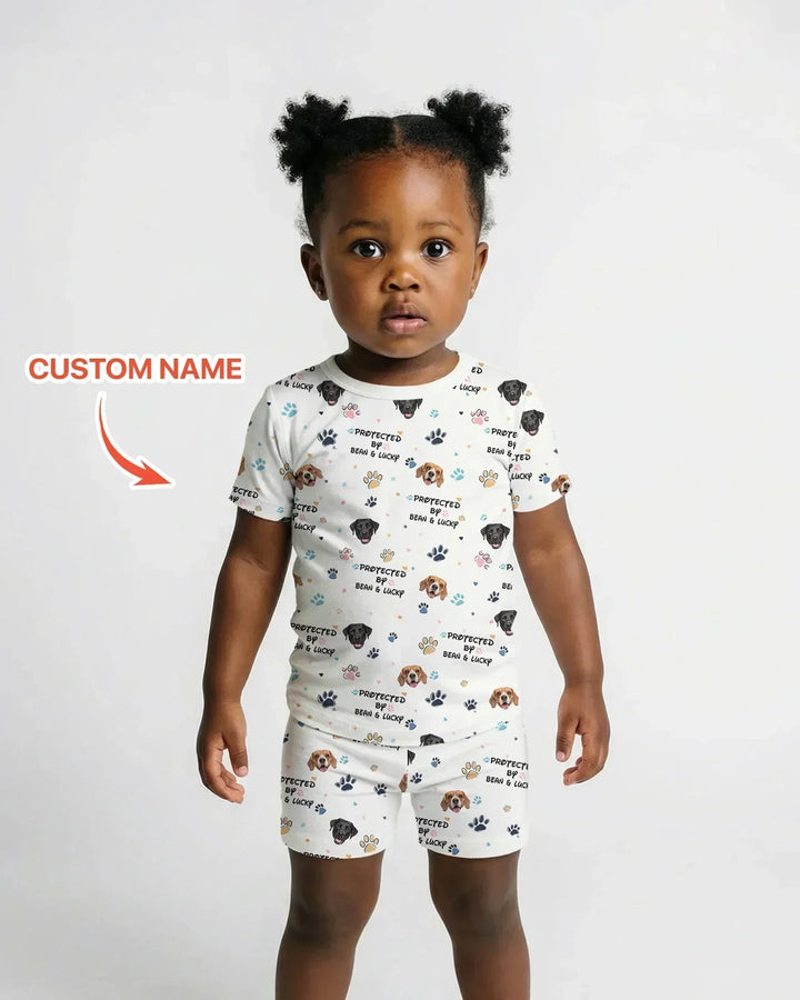 Zweiteiliges Pyjama-Set mit kurzen Ärmeln und Shorts im Sommer-Design