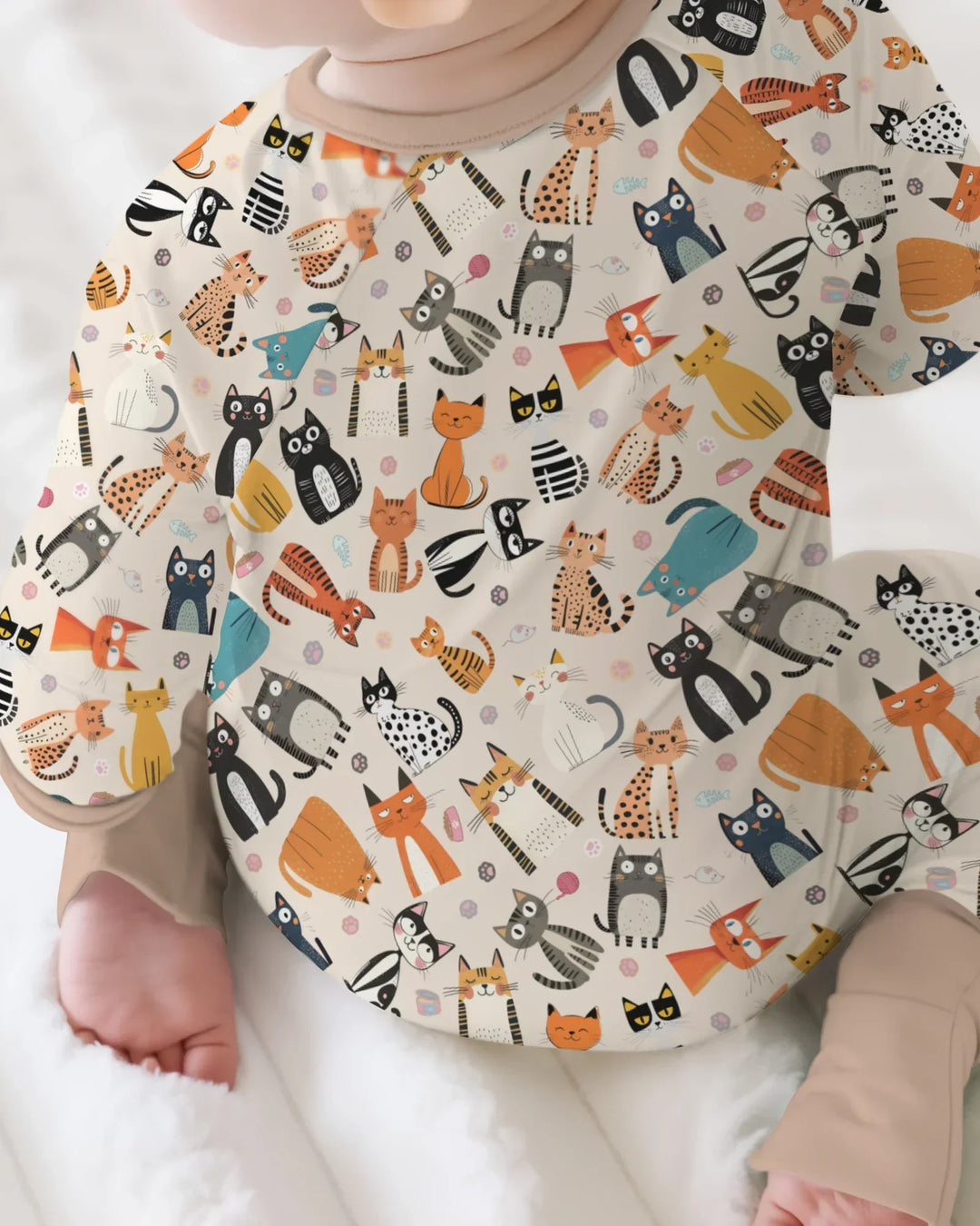 Gerippte Babykleidung mit individuellem Foto - Weich &amp; Skizzenhaft
