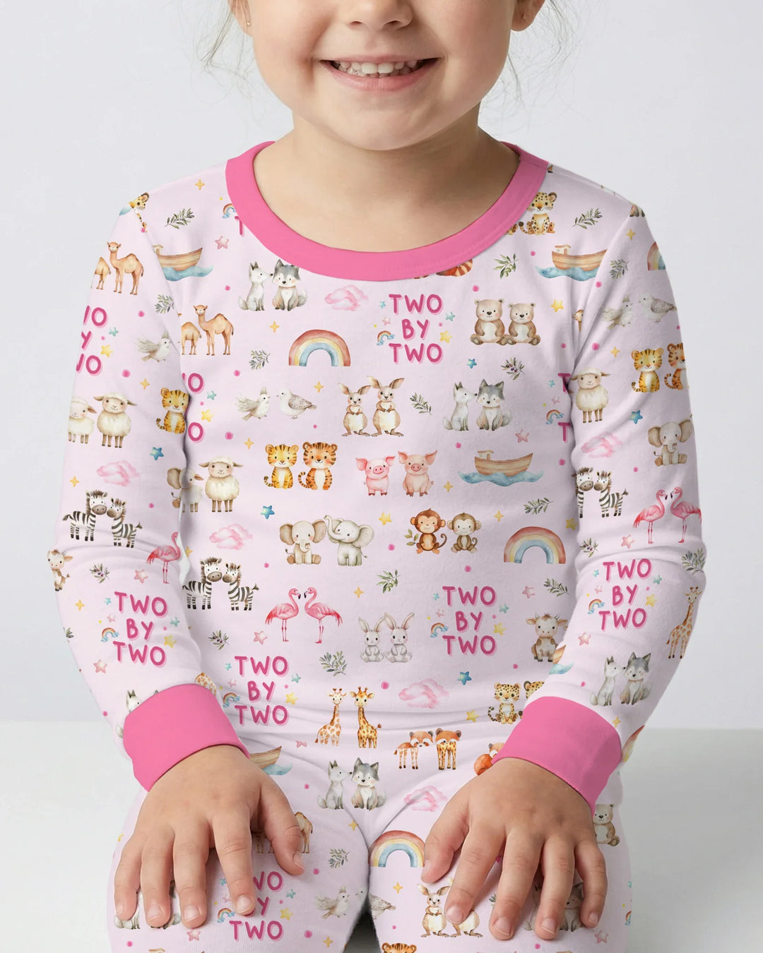 Zweiteiliges Langarm-Pyjama-Set mit Sommerfrüchten