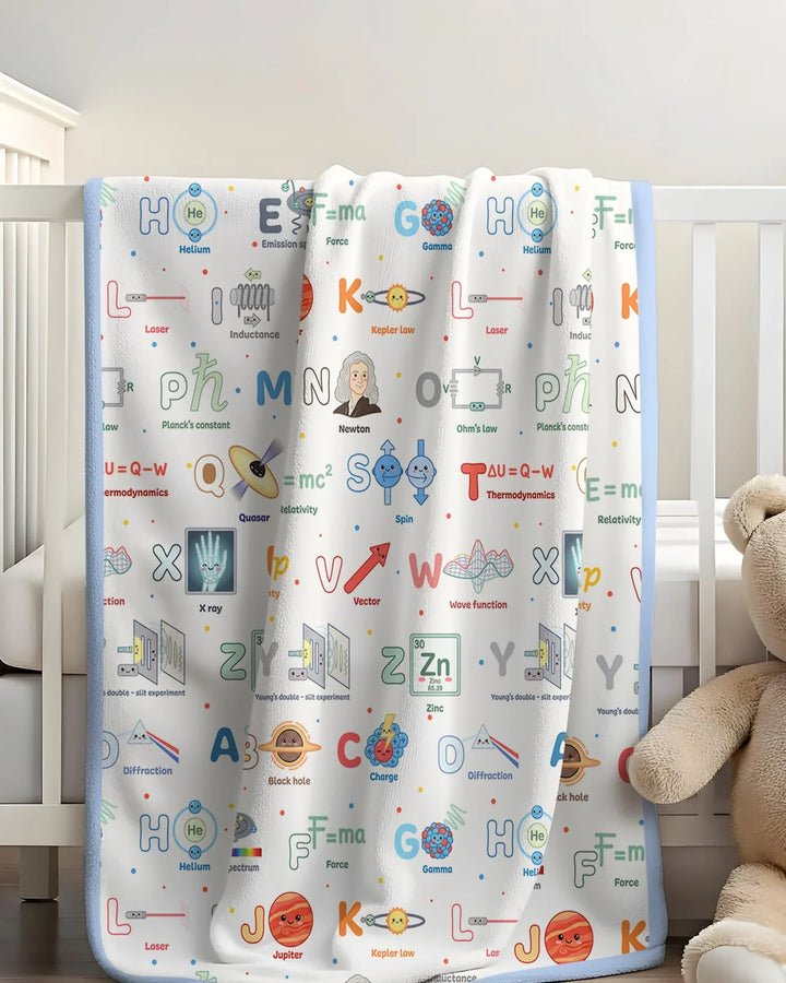 The Physics Alphabet Bamboo Blanket
