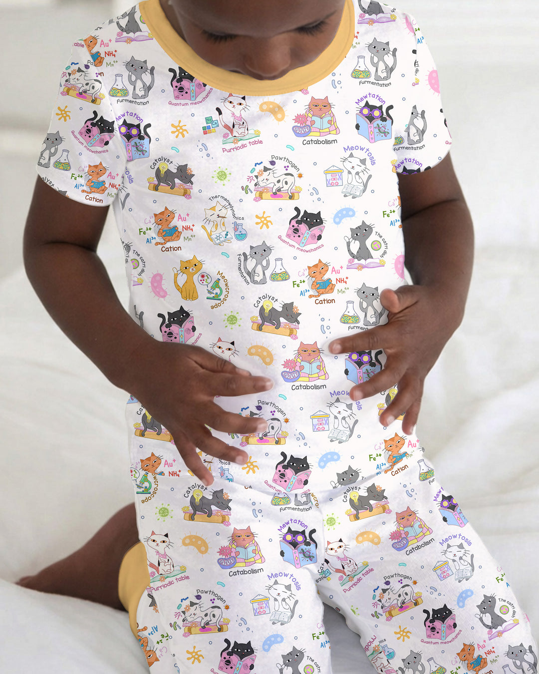 Zweiteiliges, kurzärmliges Pyjama-Set mit Marienkäfern