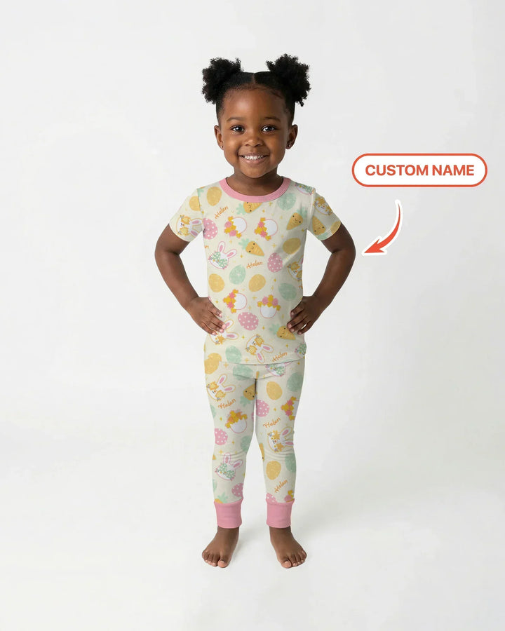Zweiteiliges, kurzärmliges Pyjama-Set mit Marienkäfern