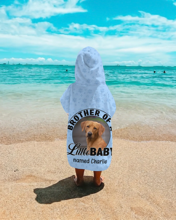 Individuelles Baby-Foto-Bambus-Schwimmponcho für die Hundefamilie