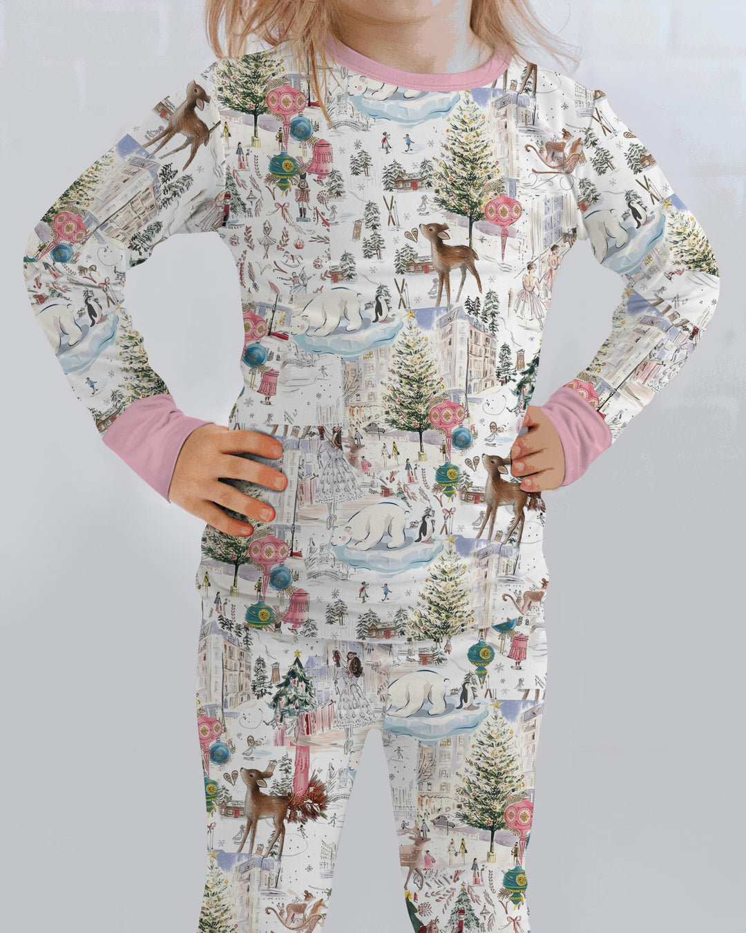 Enchanted Winter Wonderland Bamboo Two Piece Long Sleeve Pajama Set