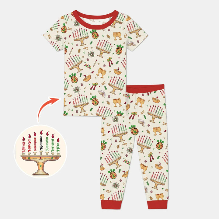Zweiteiliges, kurzärmliges Pyjama-Set mit Marienkäfern