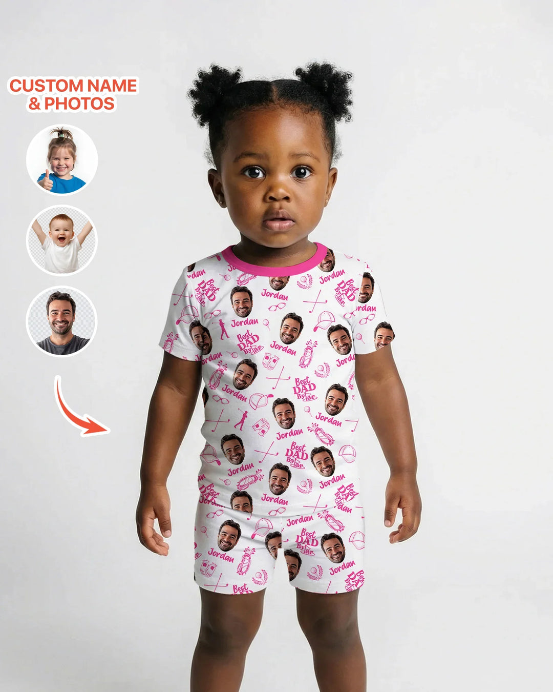 Zweiteiliges Pyjama-Set mit kurzen Ärmeln und Shorts im Sommer-Design