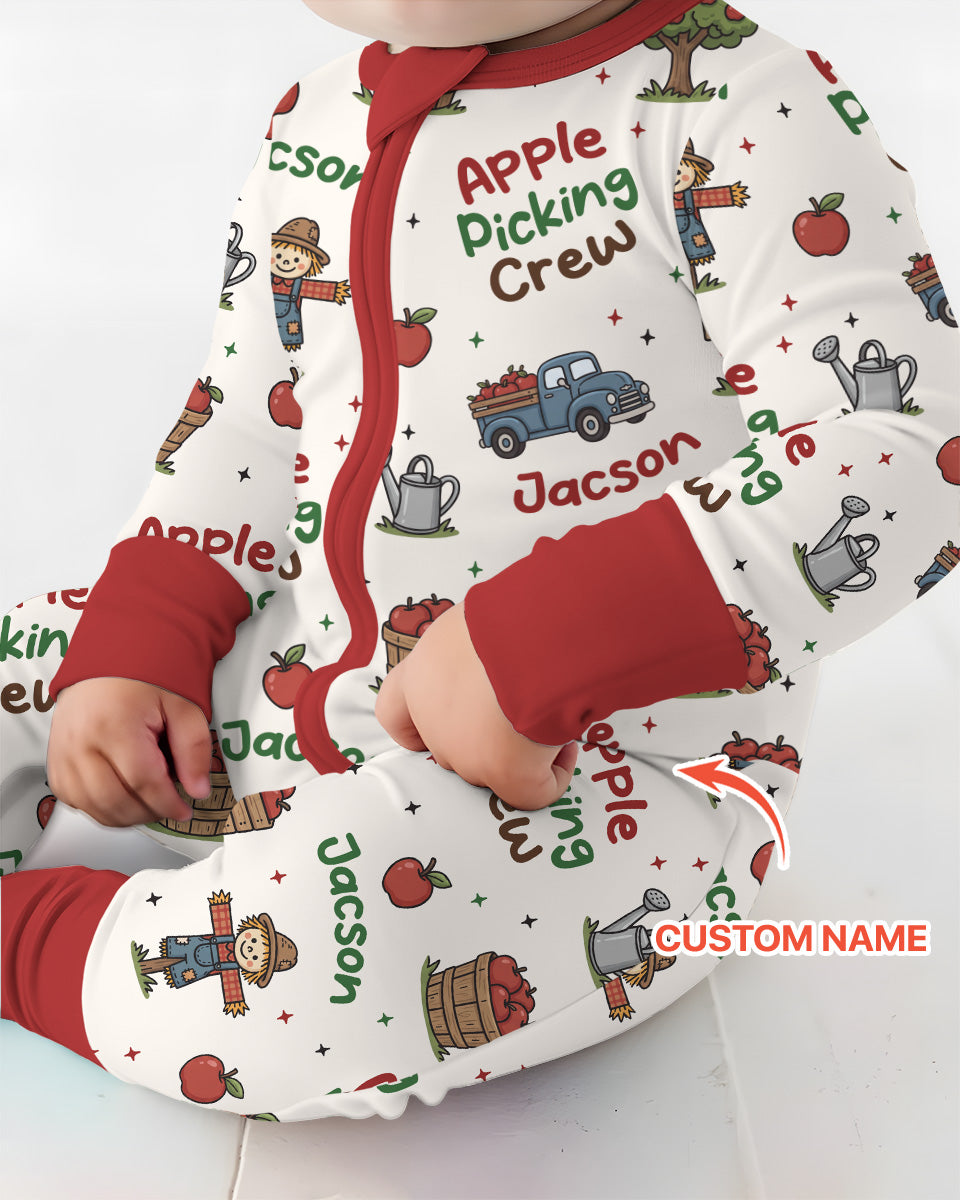 Custom Name Apple Picking Crew Bamboo Convertible Zippy