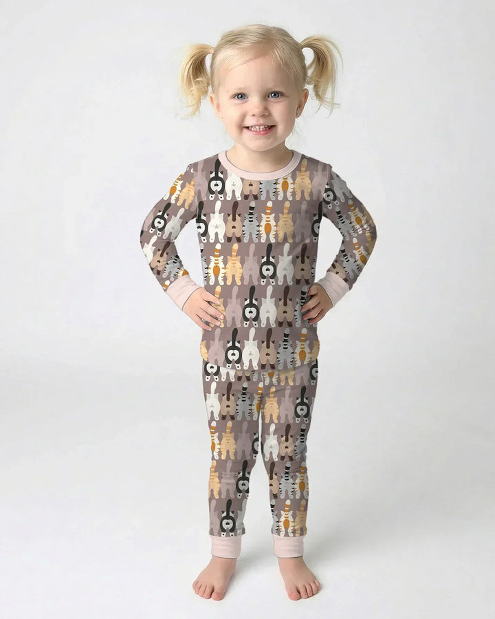 Cheeky Tails Bamboo Two Piece Long Sleeve Pajama Set