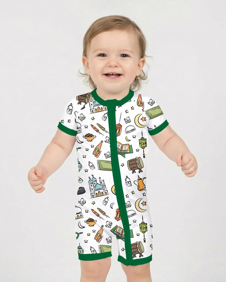 Ramadan Blessings Family Matching Bamboo Shorty Zippy