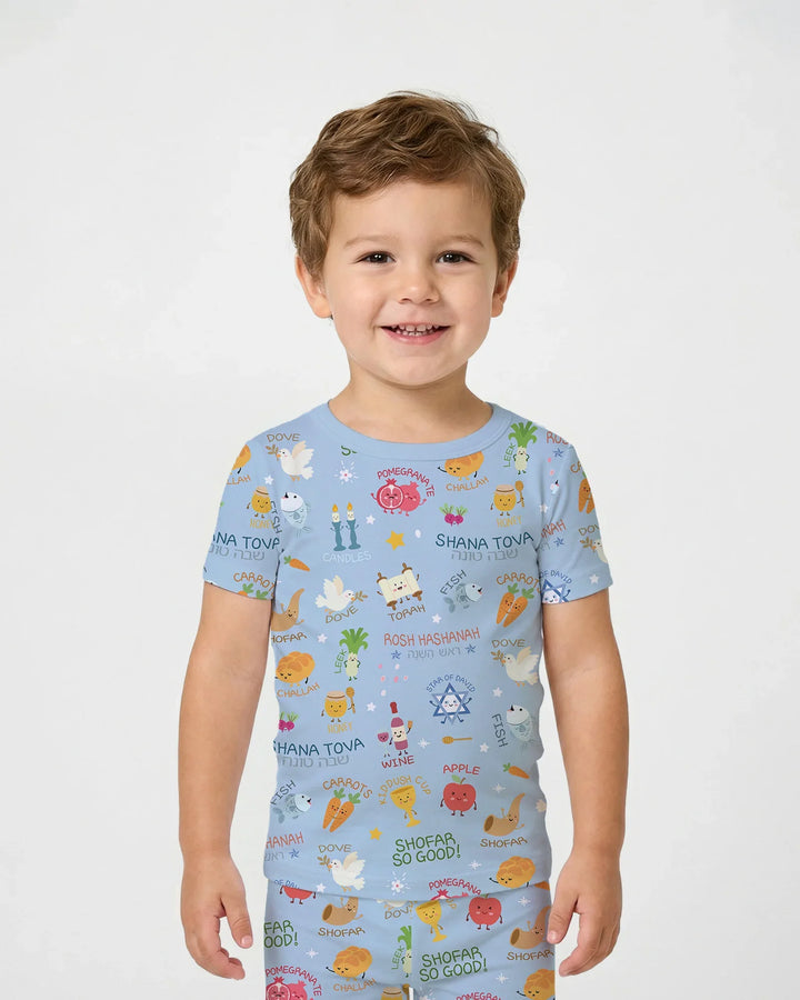 Zweiteiliges, kurzärmliges Pyjama-Set mit Marienkäfern