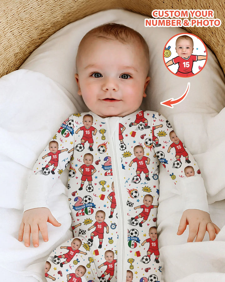 Gerippte Babykleidung mit individuellem Foto - Weich &amp; Skizzenhaft