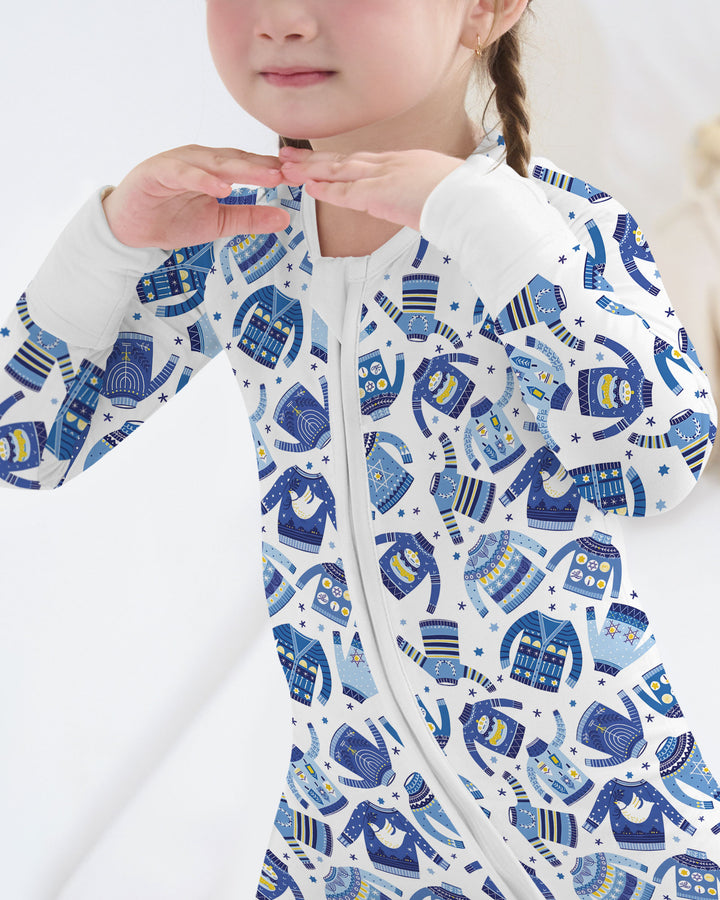Cute Hanukkah Jumpers Bamboo Convertible Zippy