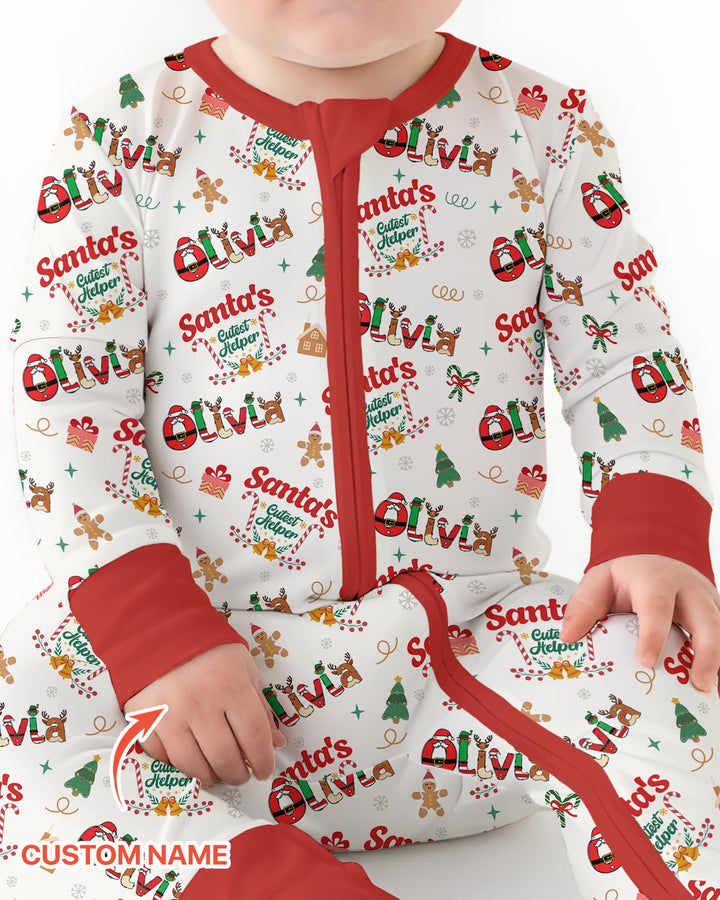 Personalized Santa's Little Helper Bamboo Convertible Zippy