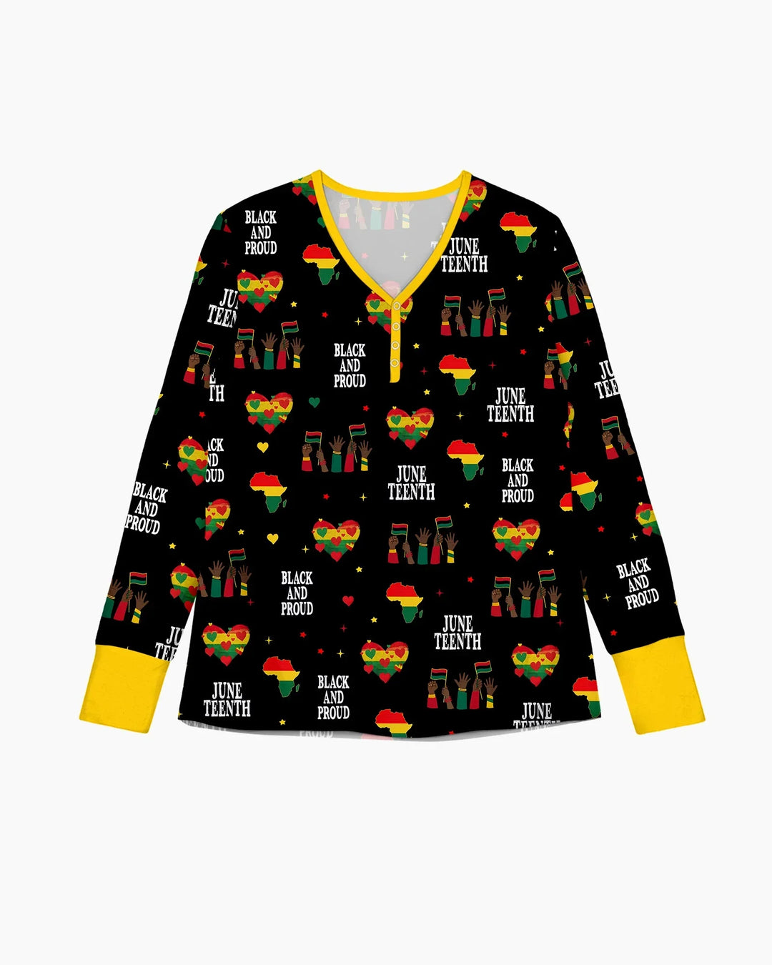 Juneteenth Schwarz und Stolz Bambus Damen Pyjama Set