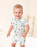 Template Zweiteiliges Pyjama-Set mit kurzen Ärmeln und Shorts