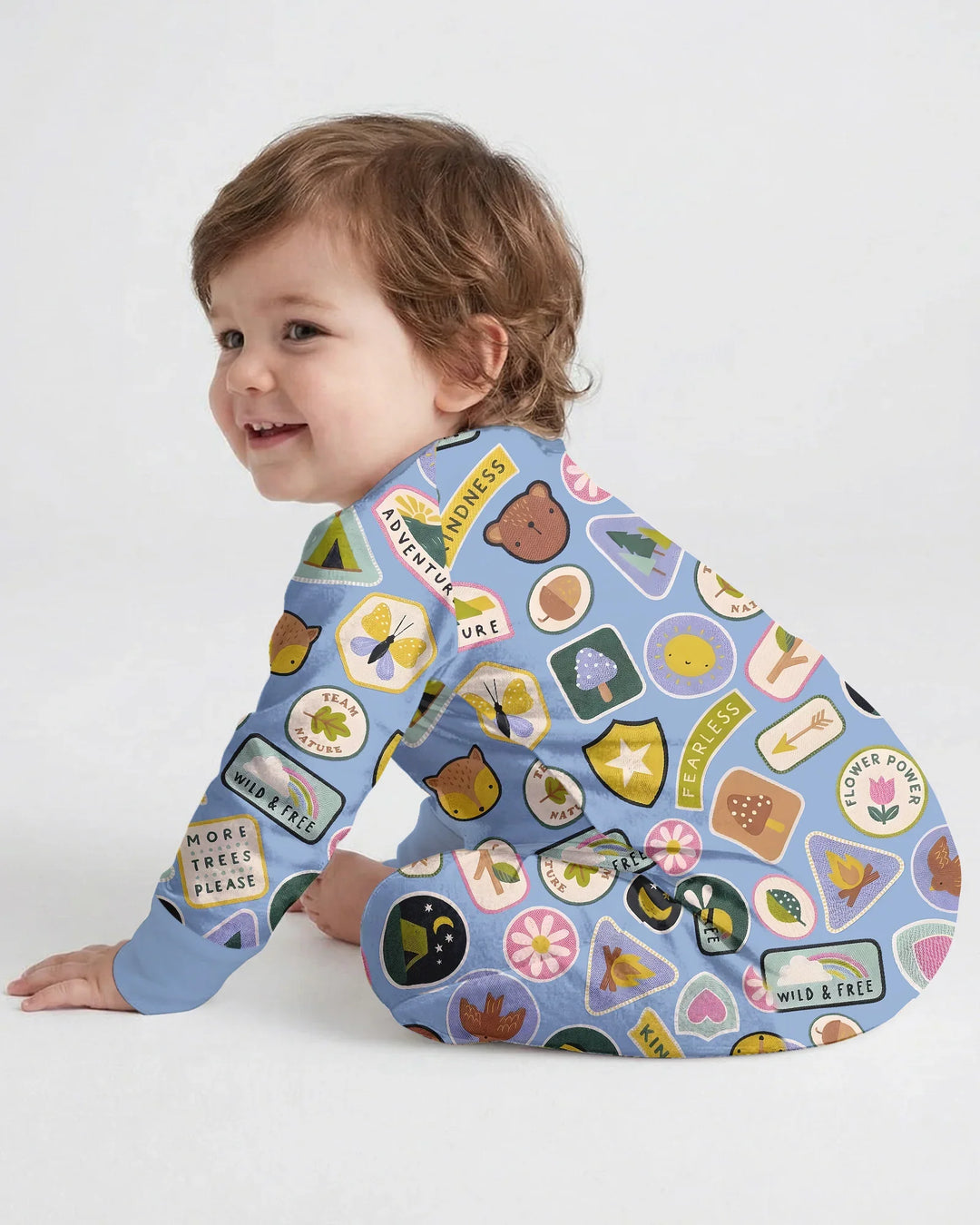 Gerippte Babykleidung mit individuellem Foto - Weich &amp; Skizzenhaft