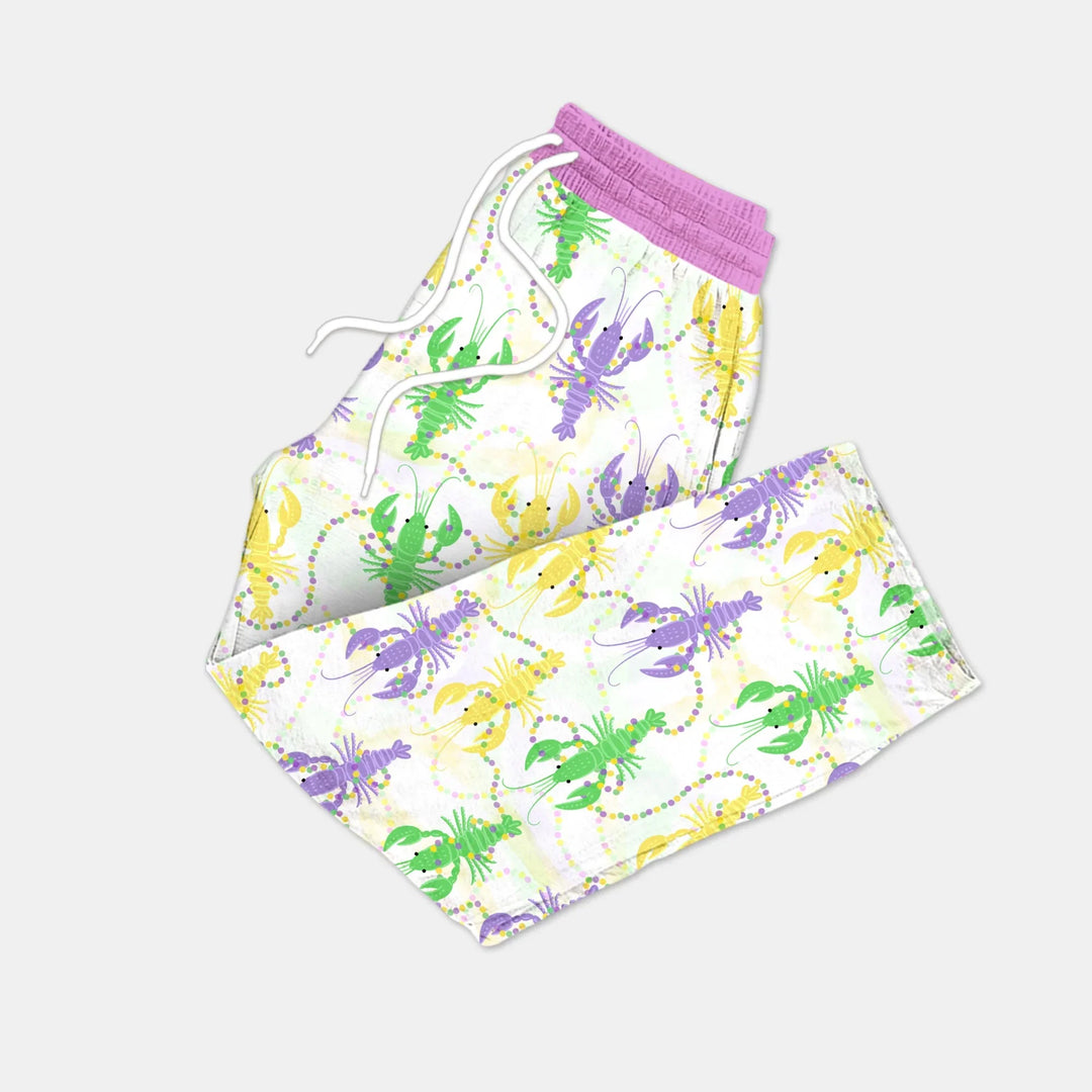 Mardi Gras Crawfish Family Matching Bamboo Men's Pajama Set