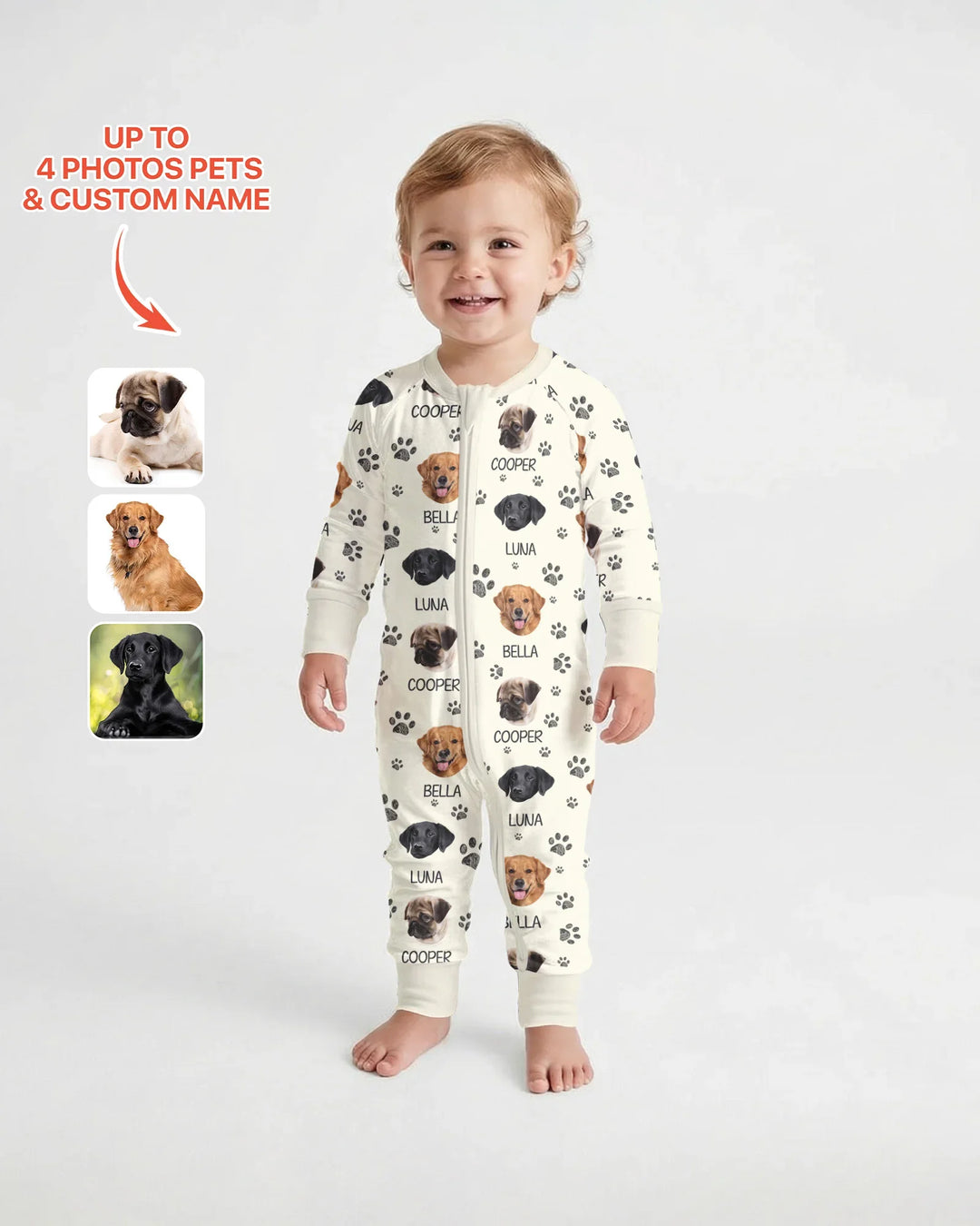Gerippte Babykleidung mit individuellem Foto - Weich &amp; Skizzenhaft