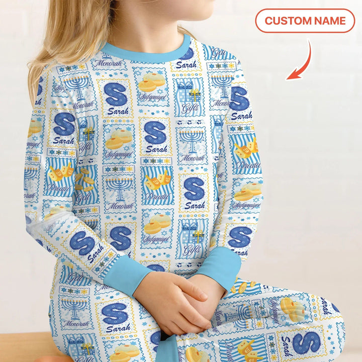 Zweiteiliges Langarm-Pyjama-Set mit Sommerfrüchten