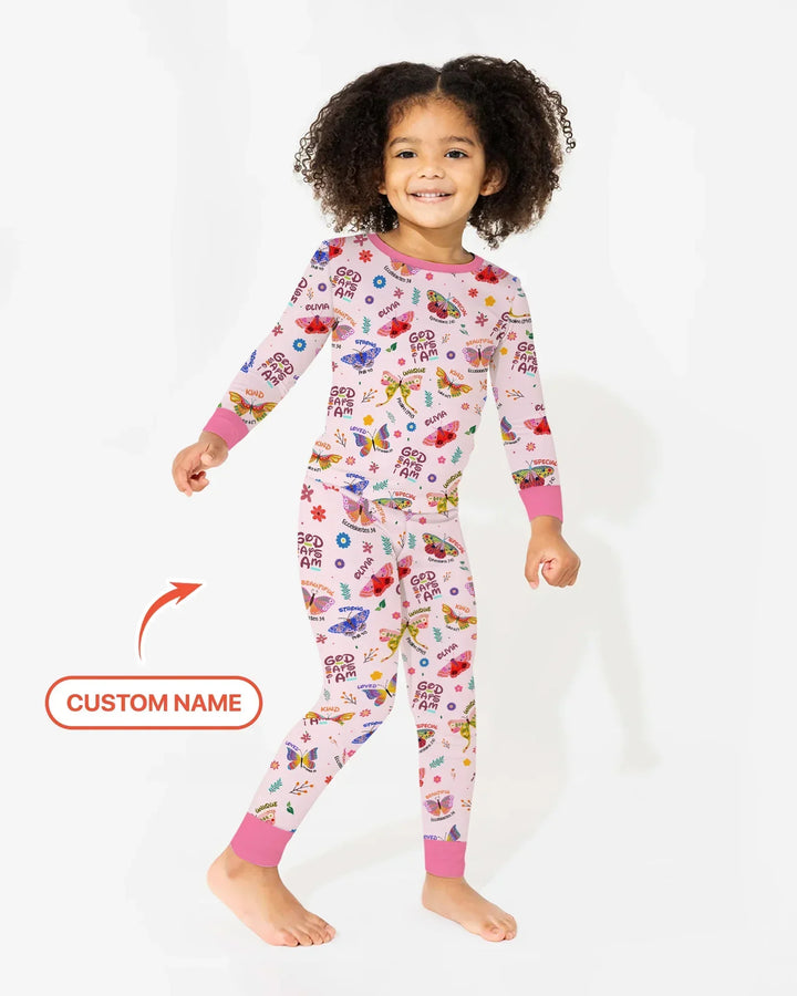 Zweiteiliges Langarm-Pyjama-Set mit Sommerfrüchten