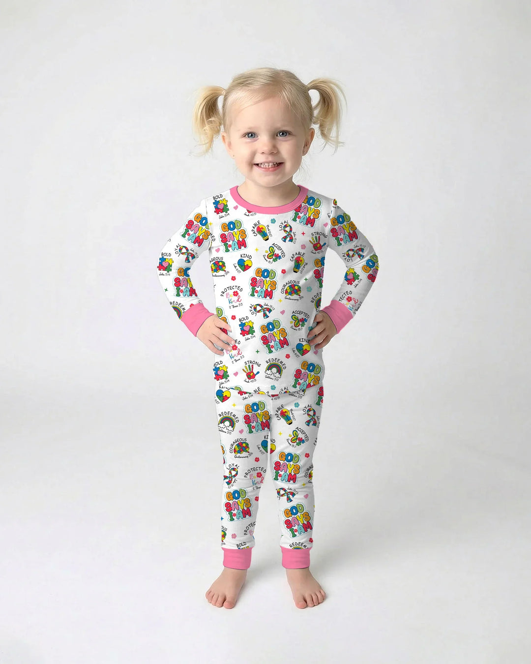Zweiteiliges Langarm-Pyjama-Set mit Sommerfrüchten