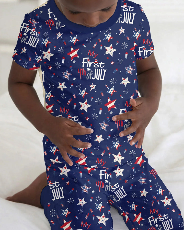 Zweiteiliges, kurzärmliges Pyjama-Set mit Marienkäfern