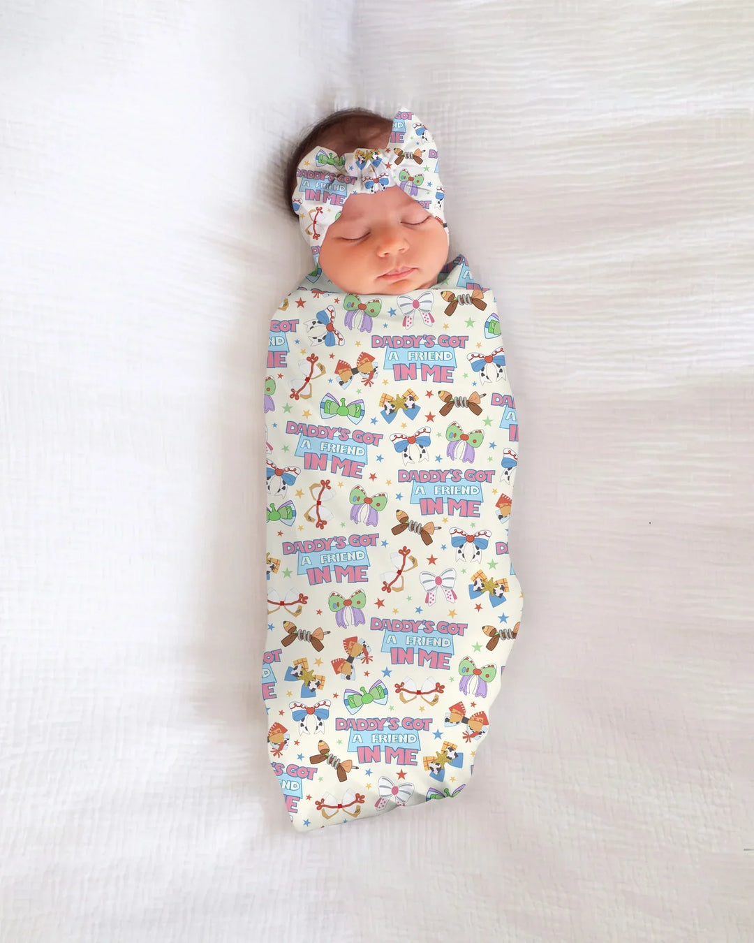 Daddy's Got A Friend In Me swaddle blanket