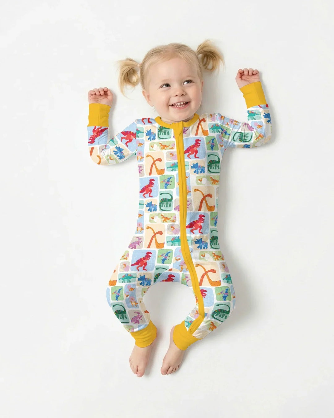 Rainbow Dino Friends Family Matching Bamboo Convertible Zippy