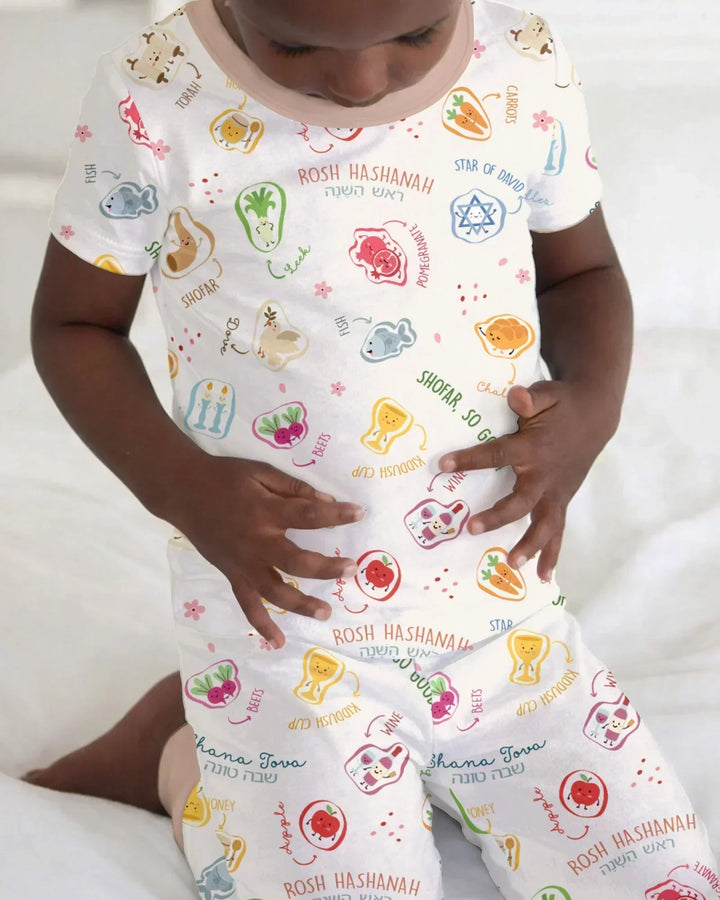 Zweiteiliges, kurzärmliges Pyjama-Set mit Marienkäfern