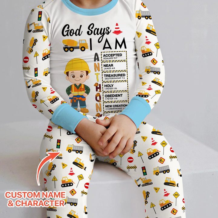 Zweiteiliges Langarm-Pyjama-Set mit Sommerfrüchten