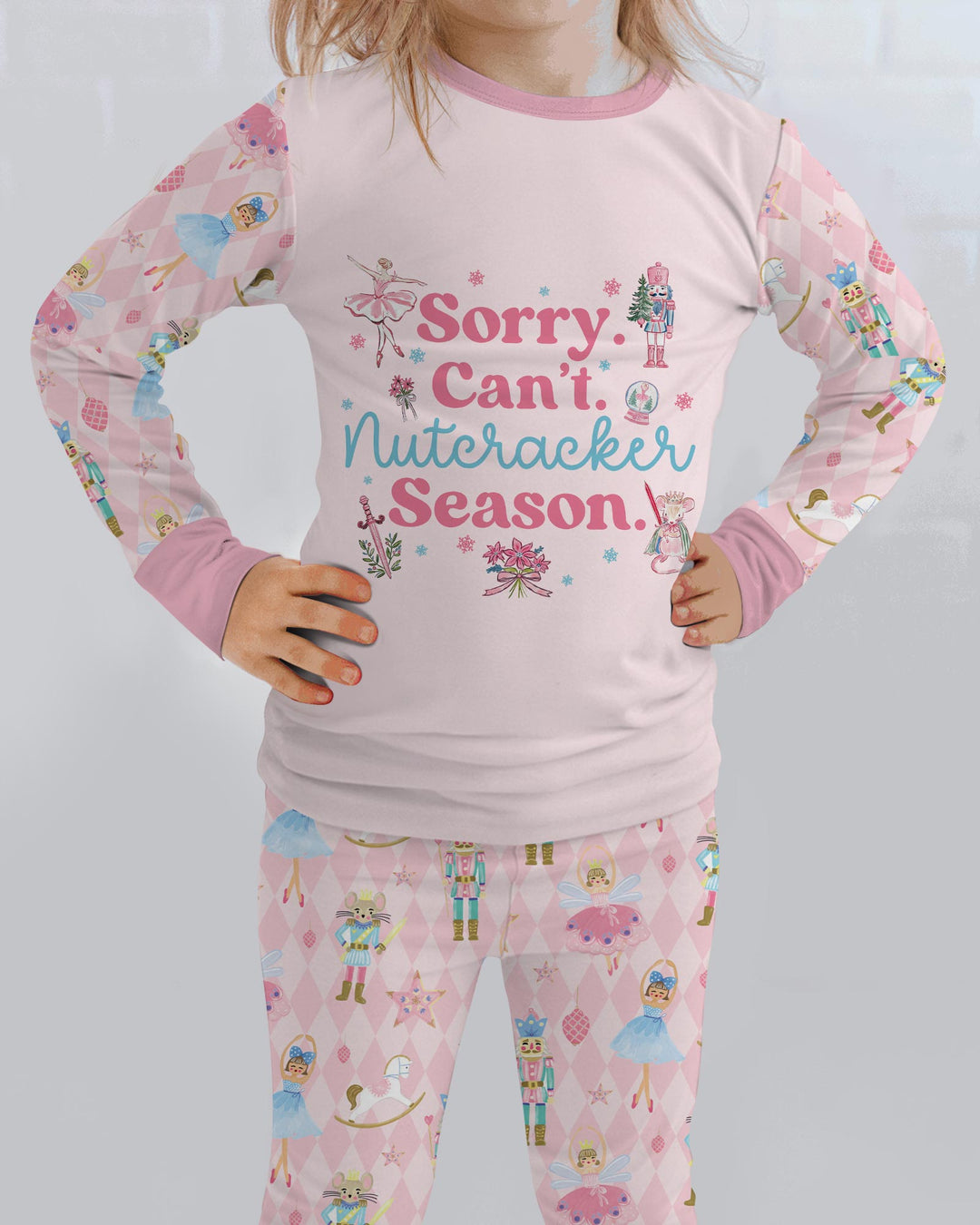 Sorry Can't Nutcracker Season Ballet Christmas Bamboo Two Piece Long Sleeve Pajama Set