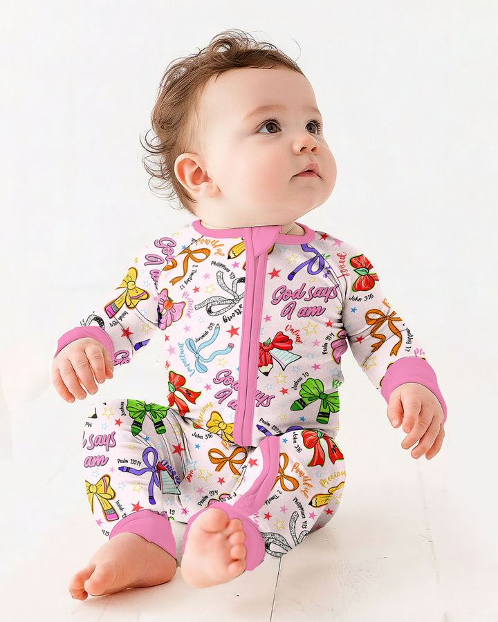 Pencil Bows God Says I Am Bamboo Convertible Zippy