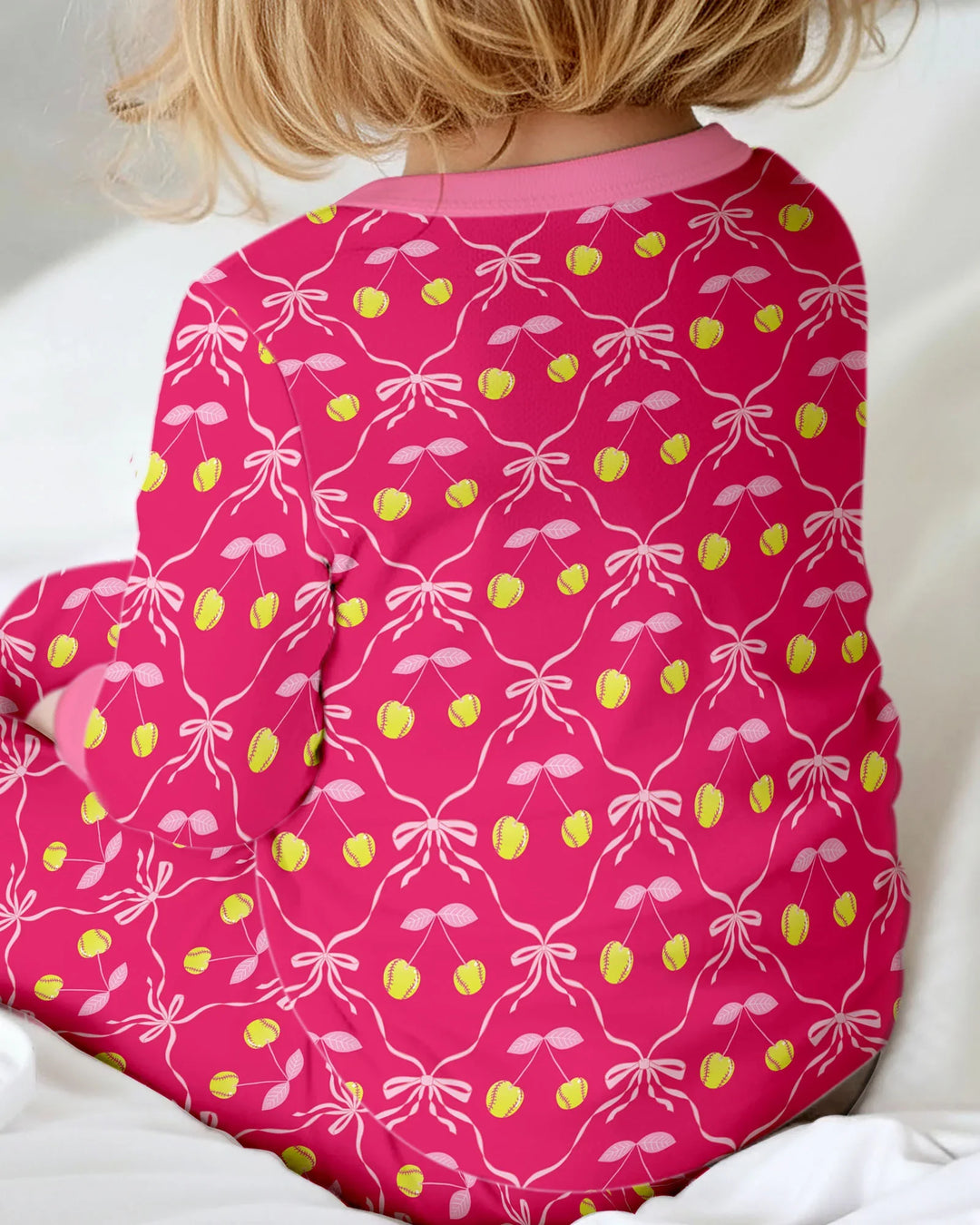 Zweiteiliges Langarm-Pyjama-Set mit Sommerfrüchten
