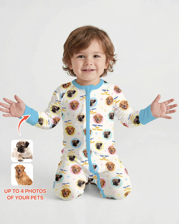 Gerippte Babykleidung mit individuellem Foto - Weich &amp; Skizzenhaft