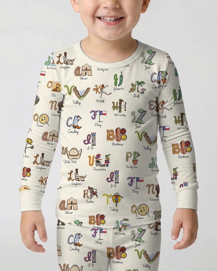Zweiteiliges Langarm-Pyjama-Set mit Sommerfrüchten