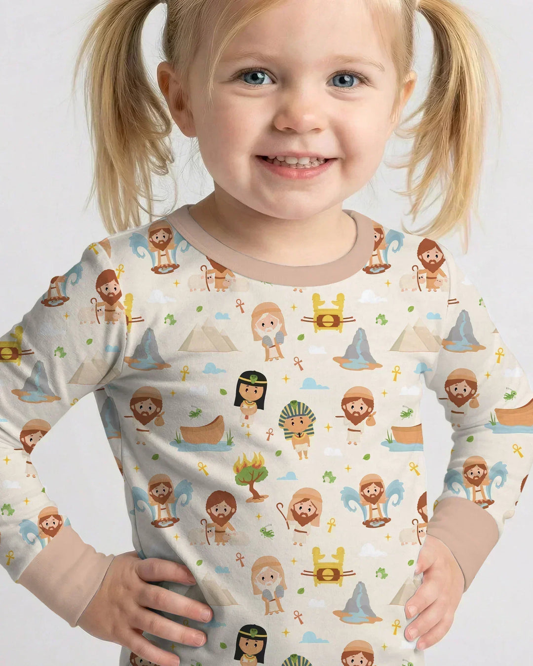 Zweiteiliges Langarm-Pyjama-Set mit Sommerfrüchten