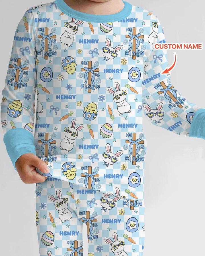 Zweiteiliges Langarm-Pyjama-Set mit Sommerfrüchten