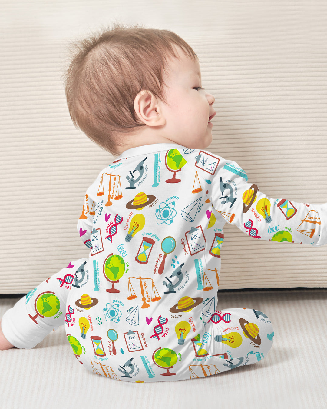Gerippte Babykleidung mit individuellem Foto - Weich &amp; Skizzenhaft