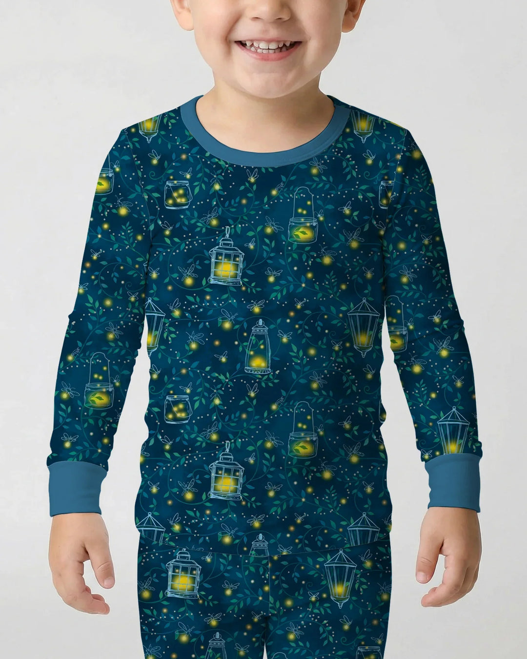 Zweiteiliges Langarm-Pyjama-Set mit Sommerfrüchten